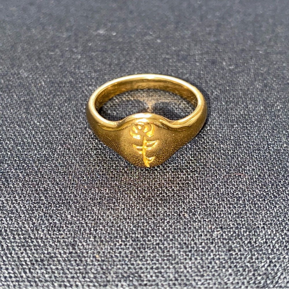 18K Gold Plated Rose Ring